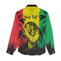 Reggae Soul B.Marley Personalized Women Casual Shirt Tropical Grunge