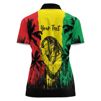 Reggae Soul B.Marley Personalized Women Polo Shirt Tropical Grunge