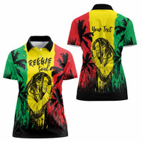 Reggae Soul B.Marley Personalized Women Polo Shirt Tropical Grunge