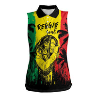 Reggae Soul B.Marley Personalized Women Sleeveless Polo Shirt Tropical Grunge