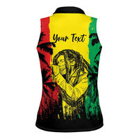 Reggae Soul B.Marley Personalized Women Sleeveless Polo Shirt Tropical Grunge