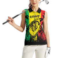 Reggae Soul B.Marley Personalized Women Sleeveless Polo Shirt Tropical Grunge
