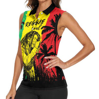 Reggae Soul B.Marley Personalized Women Sleeveless Polo Shirt Tropical Grunge