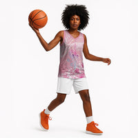 Afro Vodou Erzulie Freda Basketball Jersey Hibiscus & Pearls