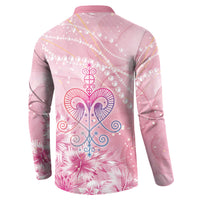 Afro Vodou Erzulie Freda Button Sweatshirt Hibiscus & Pearls