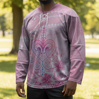 Afro Vodou Erzulie Freda Hockey Jersey Hibiscus & Pearls