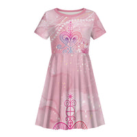 Afro Vodou Erzulie Freda Kid Short Sleeve Dress Hibiscus & Pearls