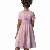 Afro Vodou Erzulie Freda Kid Short Sleeve Dress Hibiscus & Pearls