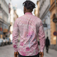 Afro Vodou Erzulie Freda Long Sleeve Button Shirt Hibiscus & Pearls