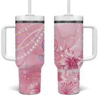 Afro Vodou Erzulie Freda Tumbler With Handle Hibiscus & Pearls