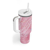 Afro Vodou Erzulie Freda Tumbler With Handle Hibiscus & Pearls