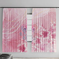 Afro Vodou Erzulie Freda Window Curtain Hibiscus & Pearls