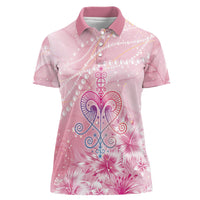 Afro Vodou Erzulie Freda Women Polo Shirt Hibiscus & Pearls