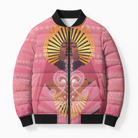 Afro Vodou Erzulie Freda Goddess Bomber Puffer Jacket