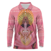 Afro Vodou Erzulie Freda Goddess Long Sleeve Polo Shirt