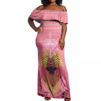 Afro Vodou Erzulie Freda Goddess Off Shoulder Maxi Dress