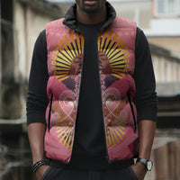 Afro Vodou Erzulie Freda Goddess Sleeveless Puffer Jacket