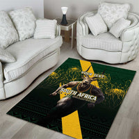 Personalised South Africa Rugby Area Rug Proud Bokke We Are Champions LT7 - Wonder Print Shop