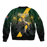 Personalised South Africa Rugby Bomber Jacket Proud Bokke We Are Champions LT7 - Wonder Print Shop