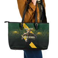 Personalised South Africa Rugby Leather Tote Bag Proud Bokke We Are Champions - Wonder Print Shop