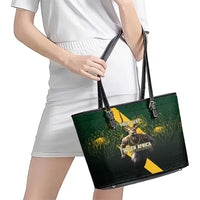 Personalised South Africa Rugby Leather Tote Bag Proud Bokke We Are Champions - Wonder Print Shop