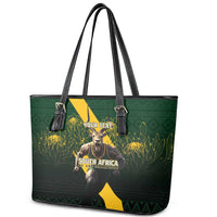 Personalised South Africa Rugby Leather Tote Bag Proud Bokke We Are Champions - Wonder Print Shop