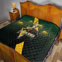 Personalised South Africa Rugby Quilt Proud Bokke We Are Champions - Wonder Print Shop