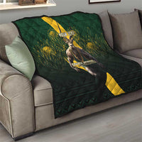 Personalised South Africa Rugby Quilt Proud Bokke We Are Champions - Wonder Print Shop