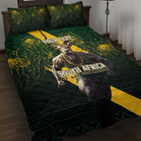 Personalised South Africa Rugby Quilt Bed Set Proud Bokke We Are Champions - Wonder Print Shop