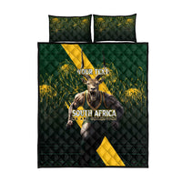 Personalised South Africa Rugby Quilt Bed Set Proud Bokke We Are Champions - Wonder Print Shop