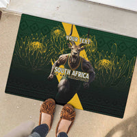 Personalised South Africa Rugby Rubber Doormat Proud Bokke We Are Champions - Wonder Print Shop