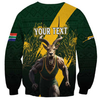 Personalised South Africa Rugby Sweatshirt Proud Bokke We Are Champions - Wonder Print Shop