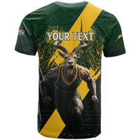 Personalised South Africa Rugby T Shirt Proud Bokke We Are Champions - Wonder Print Shop