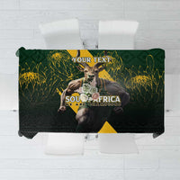 Personalised South Africa Rugby Tablecloth Proud Bokke We Are Champions - Wonder Print Shop