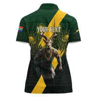 Personalised South Africa Rugby Women Polo Shirt Proud Bokke We Are Champions - Wonder Print Shop