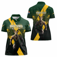 Personalised South Africa Rugby Women Polo Shirt Proud Bokke We Are Champions - Wonder Print Shop