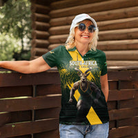 Personalised South Africa Rugby Women Polo Shirt Proud Bokke We Are Champions - Wonder Print Shop