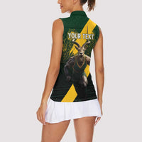 Personalised South Africa Rugby Women Sleeveless Polo Shirt Proud Bokke We Are Champions - Wonder Print Shop