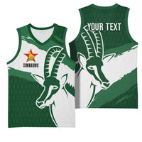 Zimbabwe Rugby Personalized Grunge Basketball Jersey GO Sables - Wonder Print Shop