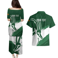Zimbabwe Rugby Personalized Grunge Couples Matching Puletasi and Hawaiian Shirt GO Sables - Wonder Print Shop