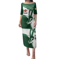 Zimbabwe Rugby Personalized Grunge Family Matching Puletasi and Hawaiian Shirt GO Sables - Wonder Print Shop