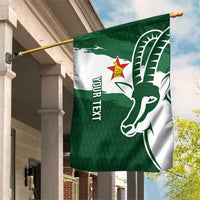 Zimbabwe Rugby Personalized Grunge Garden Flag GO Sables - Wonder Print Shop