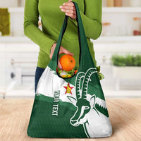 Zimbabwe Rugby Personalized Grunge Grocery Bag GO Sables - Wonder Print Shop