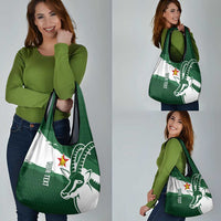 Zimbabwe Rugby Personalized Grunge Grocery Bag GO Sables - Wonder Print Shop