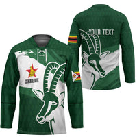 Zimbabwe Rugby Personalized Grunge Hockey Jersey GO Sables - Wonder Print Shop