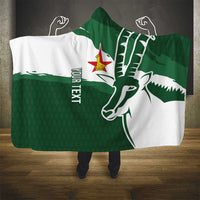 Zimbabwe Rugby Personalized Grunge Hooded Blanket GO Sables - Wonder Print Shop