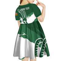 Zimbabwe Rugby Personalized Grunge Kid Short Sleeve Dress GO Sables - Wonder Print Shop