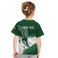 Zimbabwe Rugby Personalized Grunge Kid T Shirt GO Sables - Wonder Print Shop
