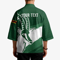 Zimbabwe Rugby Personalized Grunge Kimono GO Sables - Wonder Print Shop