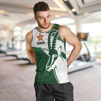 Zimbabwe Rugby Personalized Grunge Men Tank Top GO Sables - Wonder Print Shop